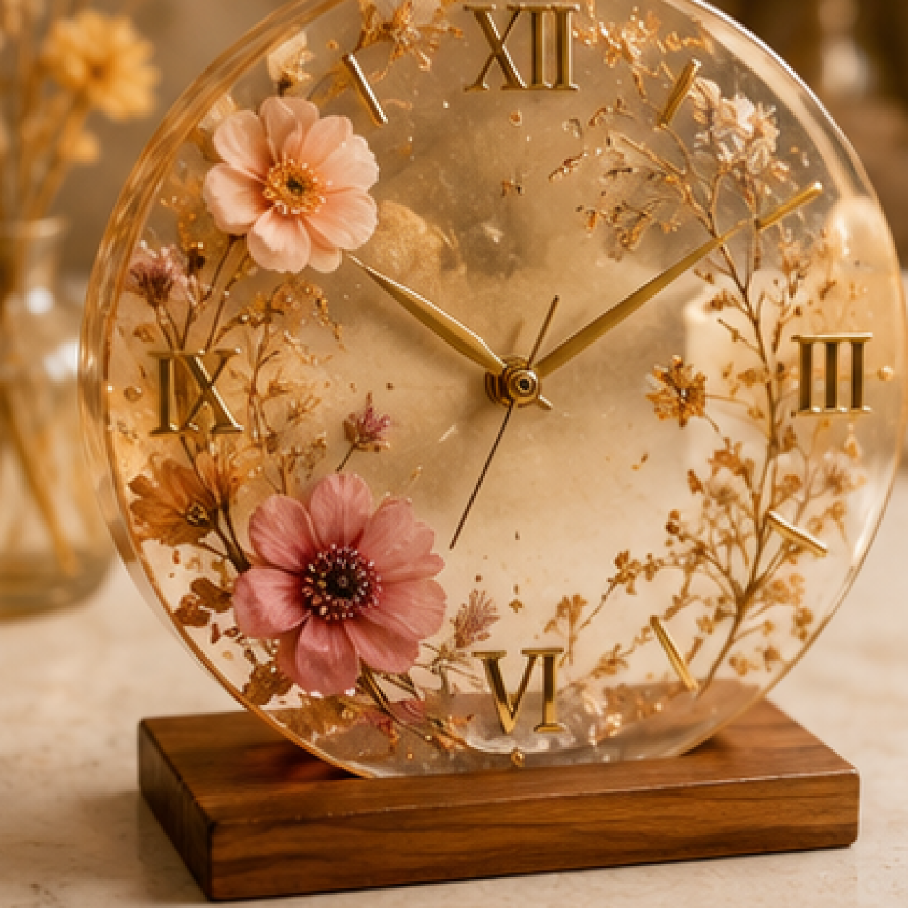 personalised gift uae dubai resin clock gift